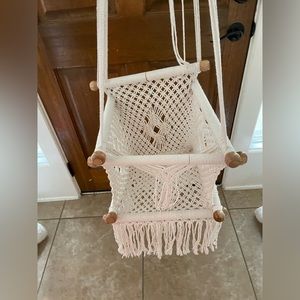 Macrame baby swing